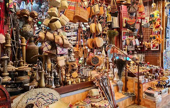 The renowned Mutrah Souq is one of the notable attractions in Muscat, Oman