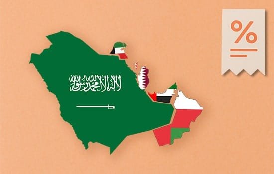 نقشه کشورهای عضو شورای همکاری خلیج فارس با نمادهای مالیاتی؛ مقایسه سیستم‌های مالیاتی عمان و کشورهای خلیج فارس در سال ۲۰۲۵